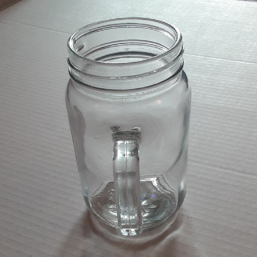 Olympic Glass Mug with Handle - Red Maple Leaf & Rings Design - Picture 5 of 9